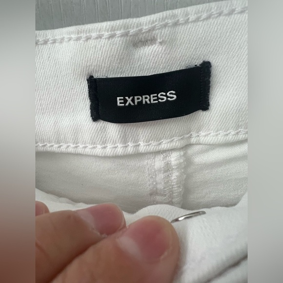 Express High Waisted White Supersoft Skinny Jeans (Size 0) - Picture 8 of 12